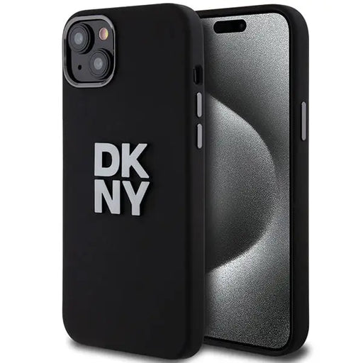 DKNY Liquid Silicone Metal Logo case for iPhone 15 Plus / 14 Plus - black - Cell phone cases and covers<<<HurtelXML