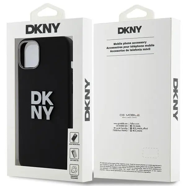 DKNY Liquid Silicone Metal Logo iPhone 15/14/13 Case - Black - Cell phone cases and covers<<<HurtelXML
