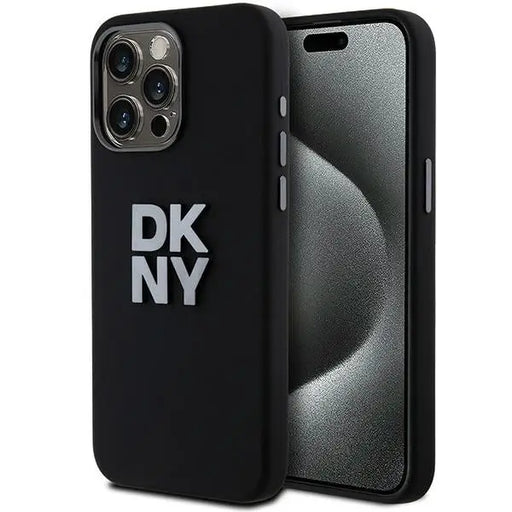 DKNY Liquid Silicone Metal Logo iPhone 15 Pro Max Case - Black - Cell phone cases and covers<<<HurtelXML
