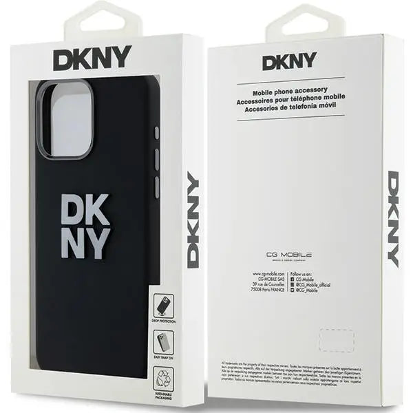 DKNY Liquid Silicone Metal Logo iPhone 15 Pro Max Case - Black - Cell phone cases and covers<<<HurtelXML