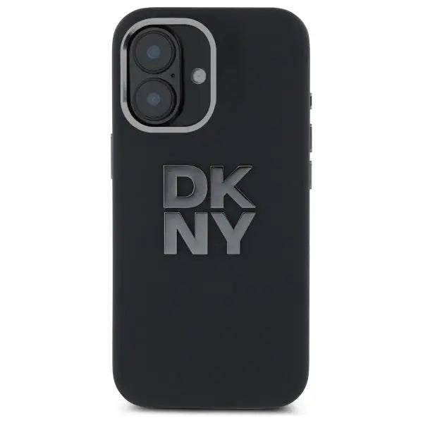 DKNY Liquid Silicone Metal Logo iPhone 16 Case - Black - Cell phone cases and covers<<<HurtelXML