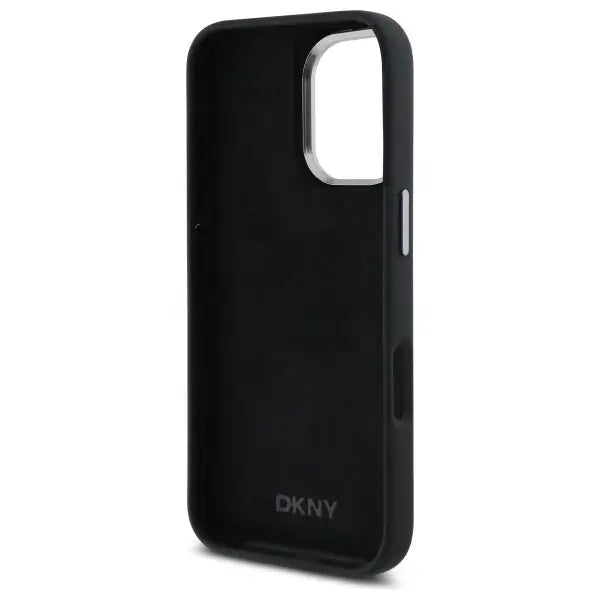 DKNY Liquid Silicone Metal Logo iPhone 16 Case - Black - Cell phone cases and covers<<<HurtelXML