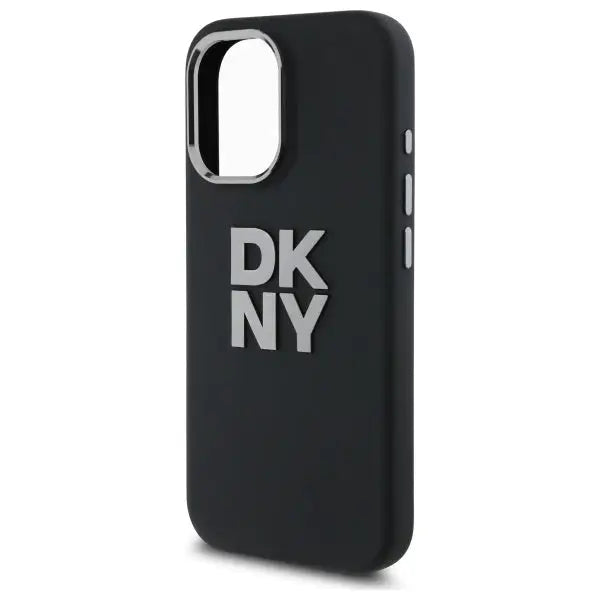 DKNY Liquid Silicone Metal Logo iPhone 16 Case - Black - Cell phone cases and covers<<<HurtelXML