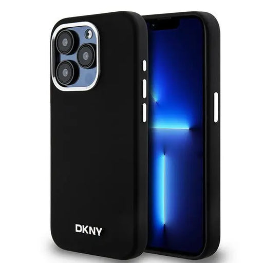 DKNY Liquid Silicone Small Metal Logo MagSafe case for iPhone 15 Pro - black - Cell phone cases and covers<<<HurtelXML