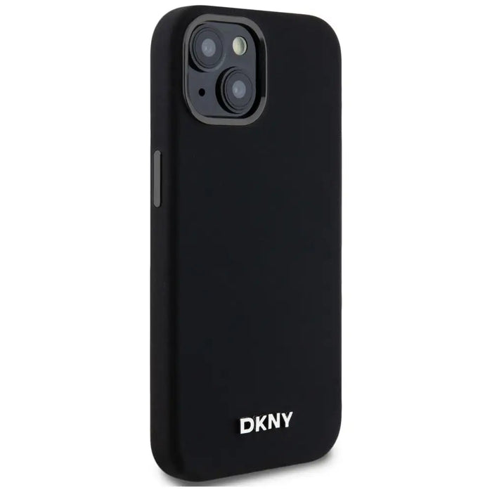 DKNY Liquid Silicone Small Metal Logo MagSafe Case for iPhone 14/15/13 - Black - Cell phone cases and covers<<<HurtelXML
