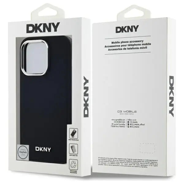 DKNY Plain Logo MagSafe iPhone 14 Pro Case - Black - Cell phone cases and covers<<<HurtelXML