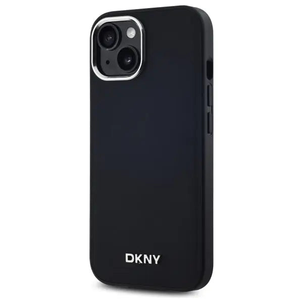 DKNY Plain Logo MagSafe iPhone 15 Plus Case - Black - Cell phone cases and covers<<<HurtelXML