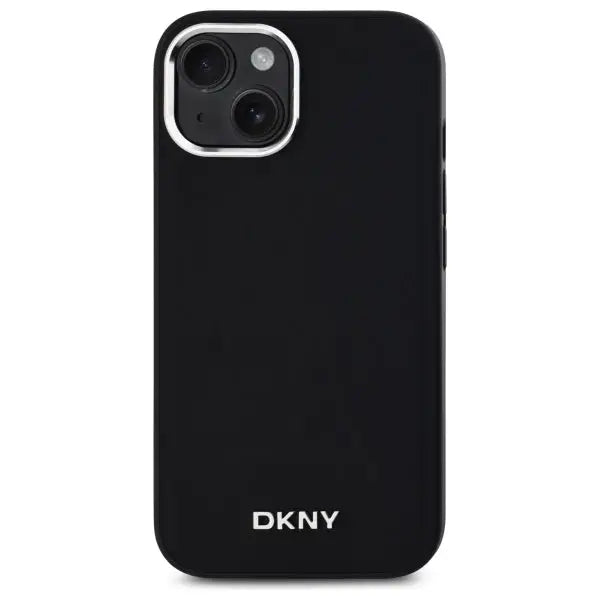 DKNY Plain Logo MagSafe iPhone 15 Plus Case - Black - Cell phone cases and covers<<<HurtelXML