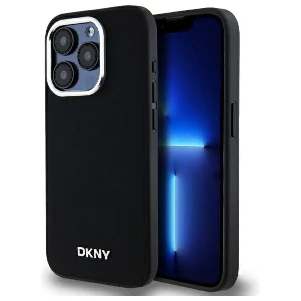 DKNY Plain Logo MagSafe iPhone 15 Pro Max Case - Black - Cell phone cases and covers<<<HurtelXML