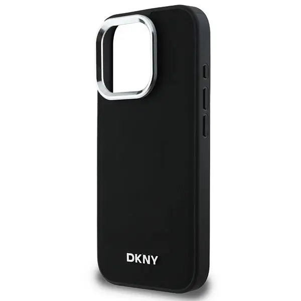 DKNY Plain Silver Logo MagSafe iPhone 16 Pro Max Case - Black - Cell phone cases and covers<<<HurtelXML
