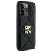 DKNY Quilted Stack Logo iPhone 14 Pro Max Case - Black - Cell phone cases and covers<<<HurtelXML