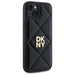 DKNY Quilted Stack Logo iPhone 15 Plus Case - Black - Cell phone cases and covers<<<HurtelXML