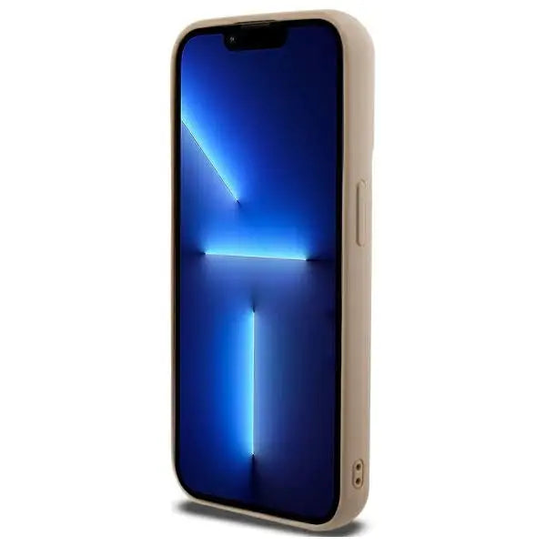 DKNY Quilted Stack Logo iPhone 15 Pro Case - Beige - Cell phone cases and covers<<<HurtelXML