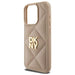 DKNY Quilted Stack Logo iPhone 15 Pro Max Case - Beige - Cell phone cases and covers<<<HurtelXML