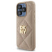DKNY Quilted Stack Logo iPhone 15 Pro Max Case - Beige - Cell phone cases and covers<<<HurtelXML