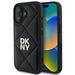 DKNY Quilted Stack Logo iPhone 16 Case - Black - Cell phone cases and covers<<<HurtelXML