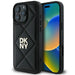 DKNY Quilted Stack Logo iPhone 16 Pro Case - Black - Cell phone cases and covers<<<HurtelXML