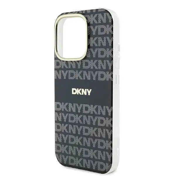DKNY Repeat Texture Pattern With Stripe case for iPhone 16 Pro - black - Cell phone cases and covers<<<HurtelXML