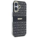 DKNY Repeat Texture Pattern With Stripe iPhone 16 Case - Black - Cell phone cases and covers<<<HurtelXML