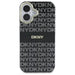 DKNY Repeat Texture Pattern With Stripe iPhone 16 Case - Black - Cell phone cases and covers<<<HurtelXML