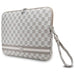 DKNY Sleeve Checkered Pattern Printed Stripes 14’’ Laptop Case - Beige - Laptop bags<<<HurtelXML