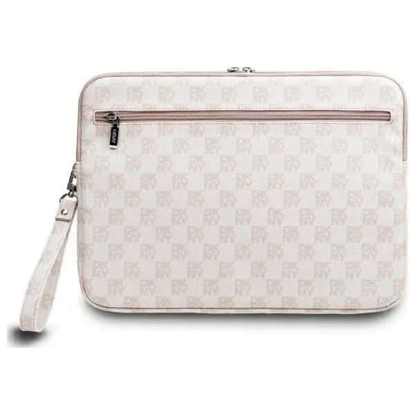 DKNY Sleeve Checkered Pattern Printed Stripes 14’’ Laptop Case - Pink - Laptop bags<<<HurtelXML