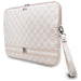 DKNY Sleeve Checkered Pattern Printed Stripes 14’’ Laptop Case - Pink - Laptop bags<<<HurtelXML