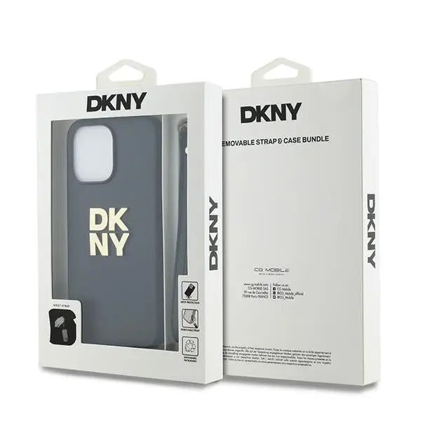 DKNY Wrist Strap Stock Logo case for iPhone 14 Pro - black - Cell phone cases and covers<<<HurtelXML