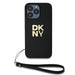 DKNY Wrist Strap Stock Logo case for iPhone 14 Pro - black - Cell phone cases and covers<<<HurtelXML