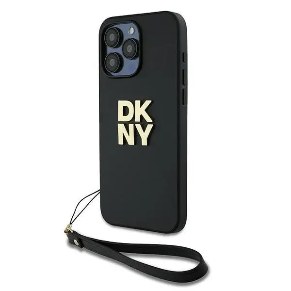 DKNY Wrist Strap Stock Logo case for iPhone 15 Pro Max - black - Cell phone cases and covers<<<HurtelXML