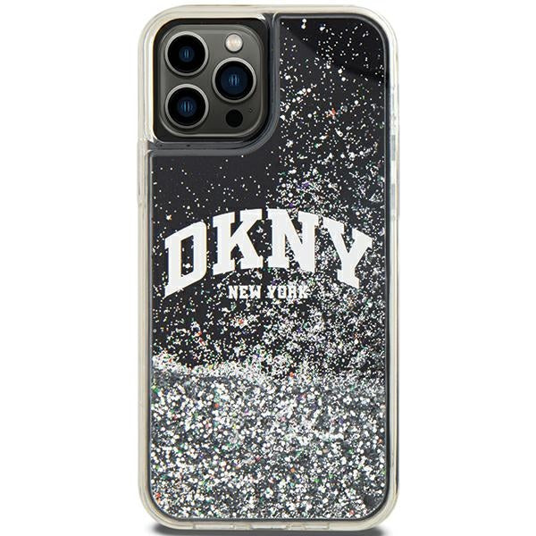 DKNY Liquid Glitter Big Logo iPhone 12 Pro/12 Case - Black