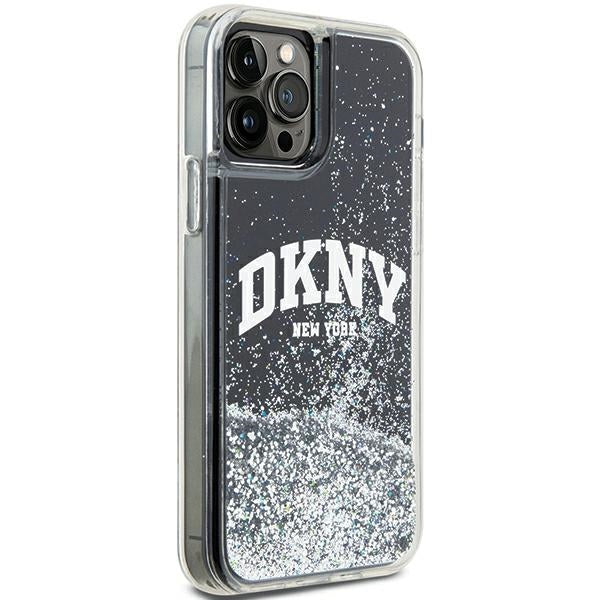 DKNY Liquid Glitter Big Logo iPhone 12 Pro/12 Case - Black