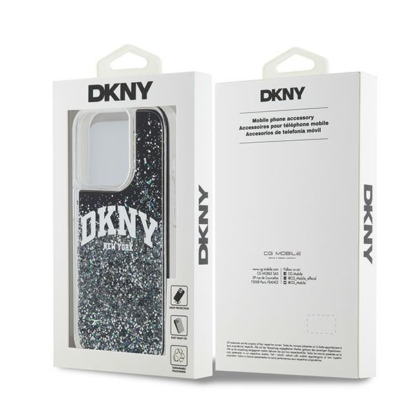 DKNY Liquid Glitter Big Logo iPhone 13 Pro / 13 Case - Black
