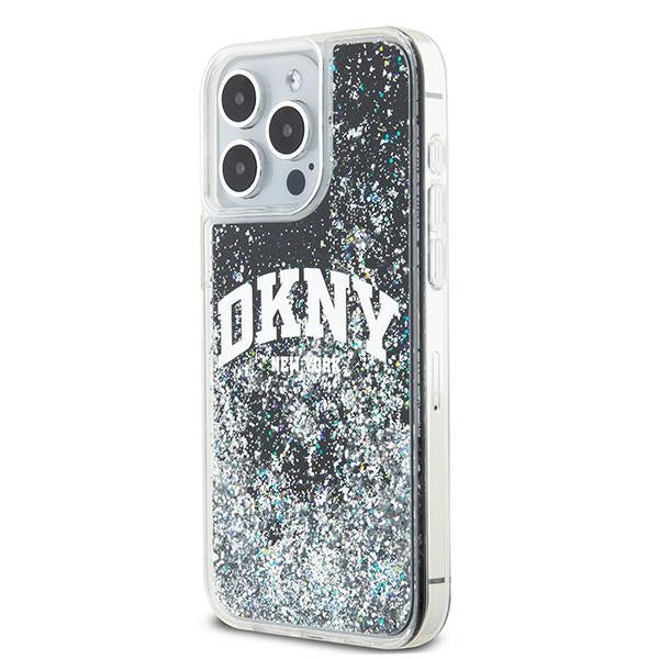 DKNY Liquid Glitter Big Logo iPhone 13 Pro Max Case - Black
