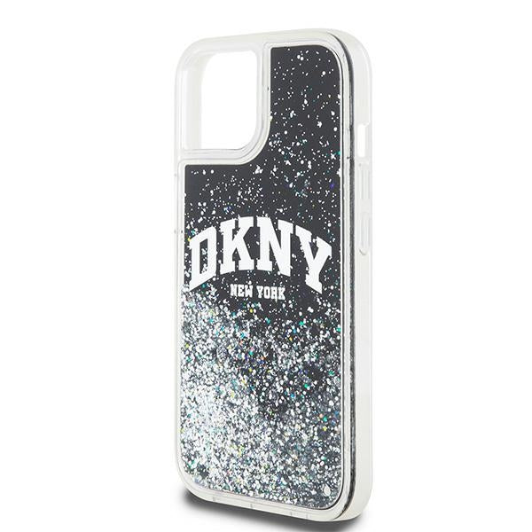 DKNY Liquid Glitter Big Logo iPhone 14/15/13 Case - Black