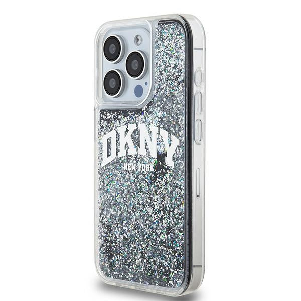 DKNY Liquid Glitter Big Logo case for iPhone 15 Pro - black