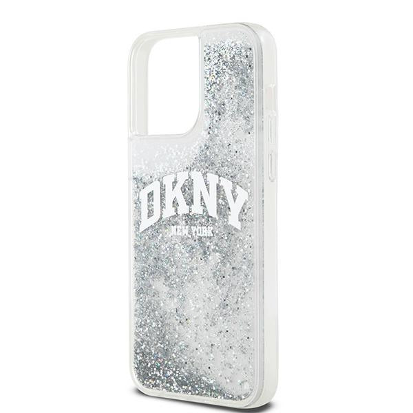 DKNY Liquid Glitter Big Logo case for iPhone 15 Pro - white