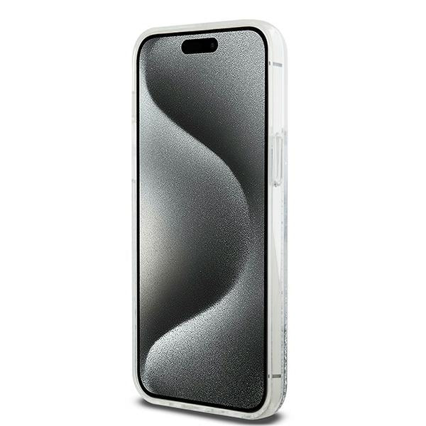 DKNY Liquid Glitter Big Logo case for iPhone 15 Pro - white