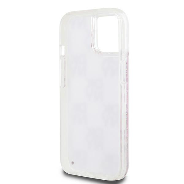 DKNY Liquid Glitter Multilogo case for iPhone 15 / 14 / 13 - pink