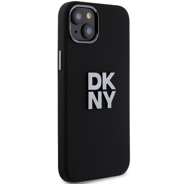 DKNY Liquid Silicone Metal Logo iPhone 15/14/13 Case - Black