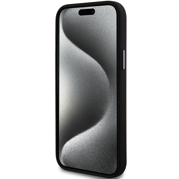 DKNY Liquid Silicone Metal Logo iPhone 15/14/13 Case - Black