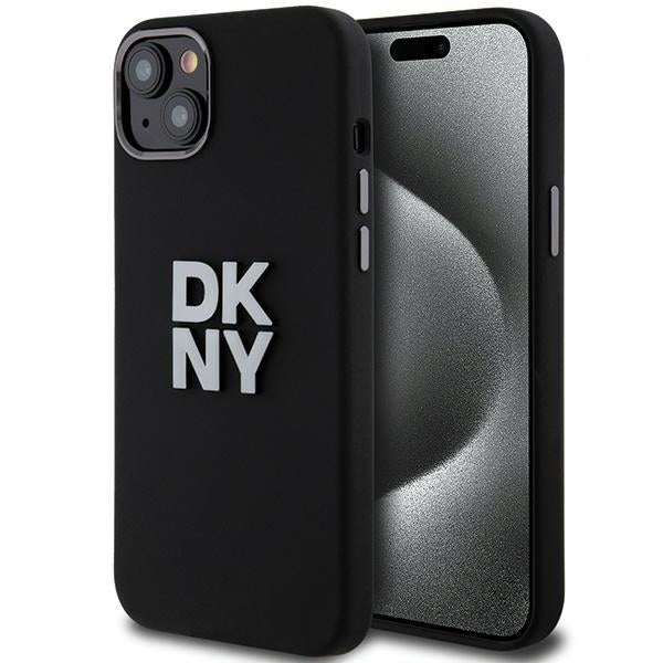 DKNY Liquid Silicone Metal Logo iPhone 15/14/13 Case - Black