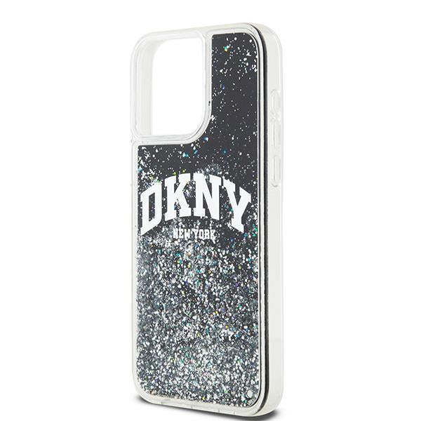 DKNY Liquid Glitter Big Logo case for iPhone 15 Pro Max - black