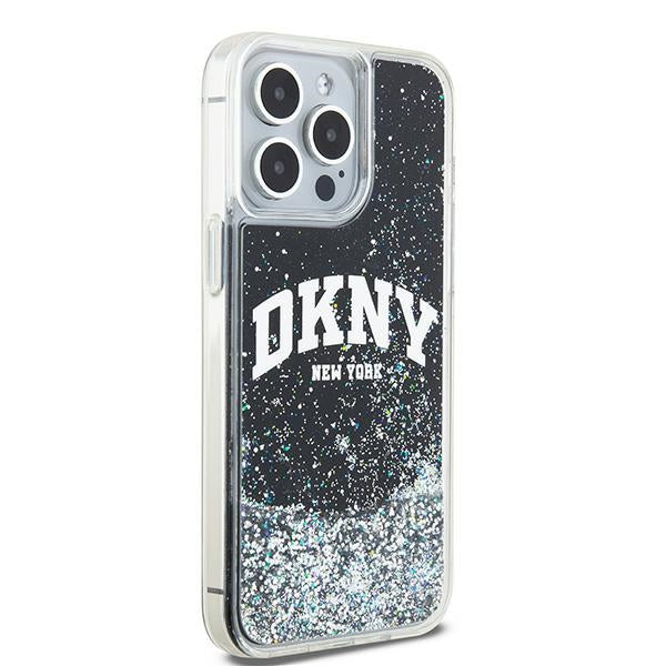 DKNY Liquid Glitter Big Logo case for iPhone 15 Pro Max - black