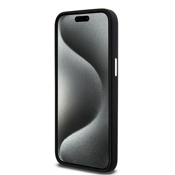 DKNY Liquid Silicone Small Metal Logo MagSafe Case for iPhone 14 Pro Max - Black