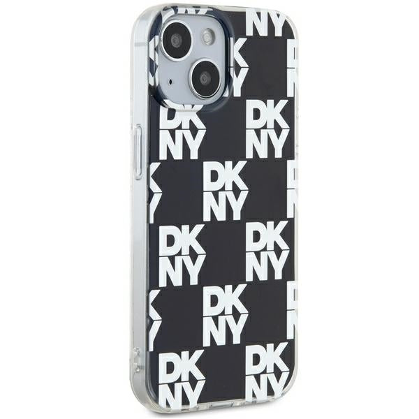 DKNY IML Checkered Mono Pattern case for iPhone 15 Plus / 14 Plus - black