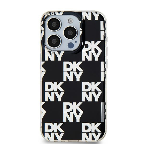 DKNY IML Checkered Mono Pattern case for iPhone 15 Pro Max - black