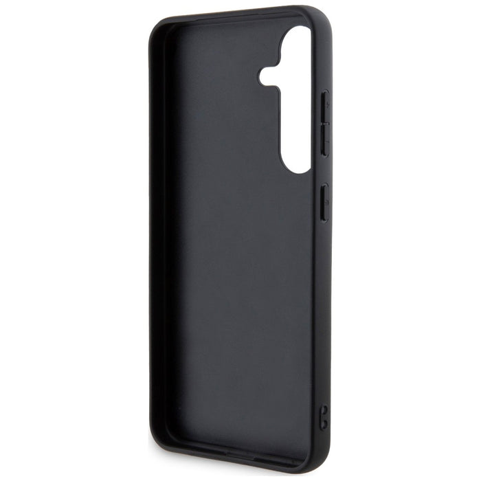DKNY Leather Checkered Mono Pattern &amp; Printed Stripes case for Samsung Galaxy S24+ - black