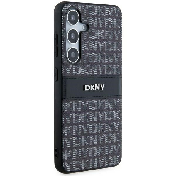 DKNY Leather Mono Stripe & Metal Logo case for Samsung Galaxy S24 - black