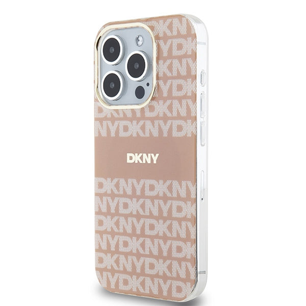 DKNY IML Mono &amp; Stripe MagSafe case for iPhone 13 Pro / 13 - pink